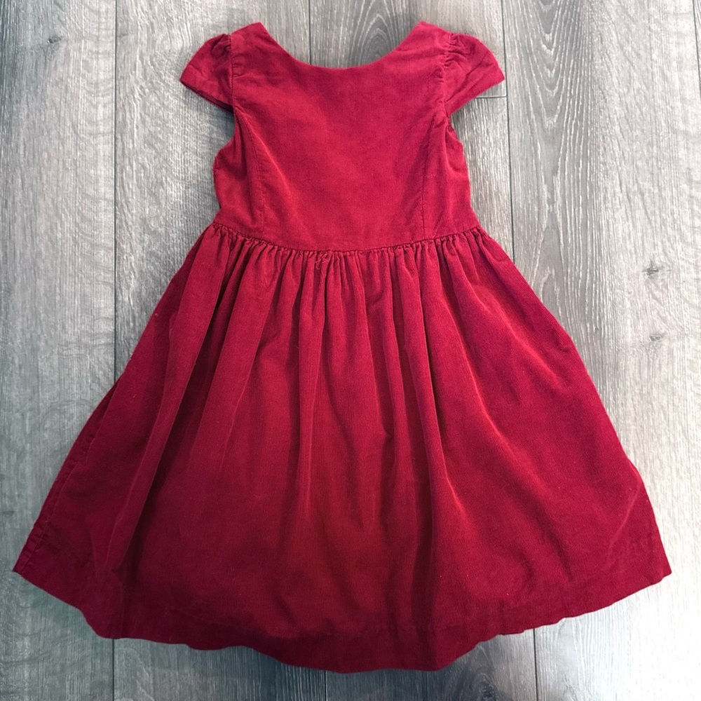 🌼 Polo by Ralph Lauren Red Kids Corduroy Red Dress 3T